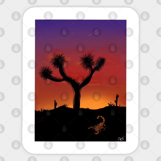 Desert Sticker by RenzArt